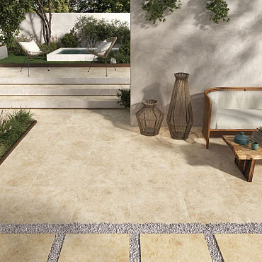 GeoCeramica 60x60x4 Di Travertino Beige