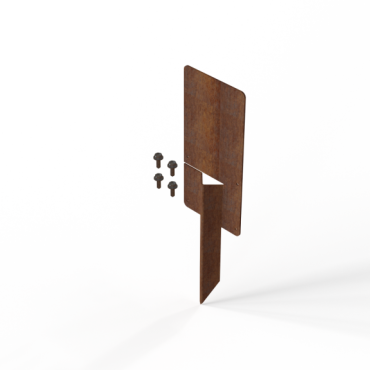 Koppelspies 27,7cm Corten (inclusief 4 zelftappers)