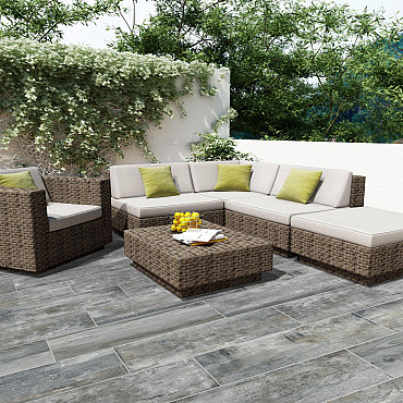 GeoCeramica ca. 30x120x4 Ibiza Wood Grigio (kleurnuance) (uit assortiment 2025)