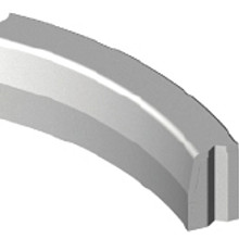 Bochtband 78,5 cm 13/15x25 grijs uitw. R=0,5-0,75-1-1,5-2-3-4-5-6-8-10-12-15